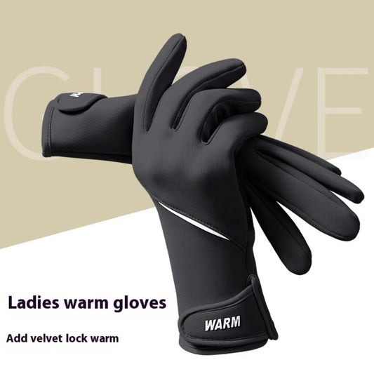 Women's Electric Car Cold Protection Waterproof Touch Gloves