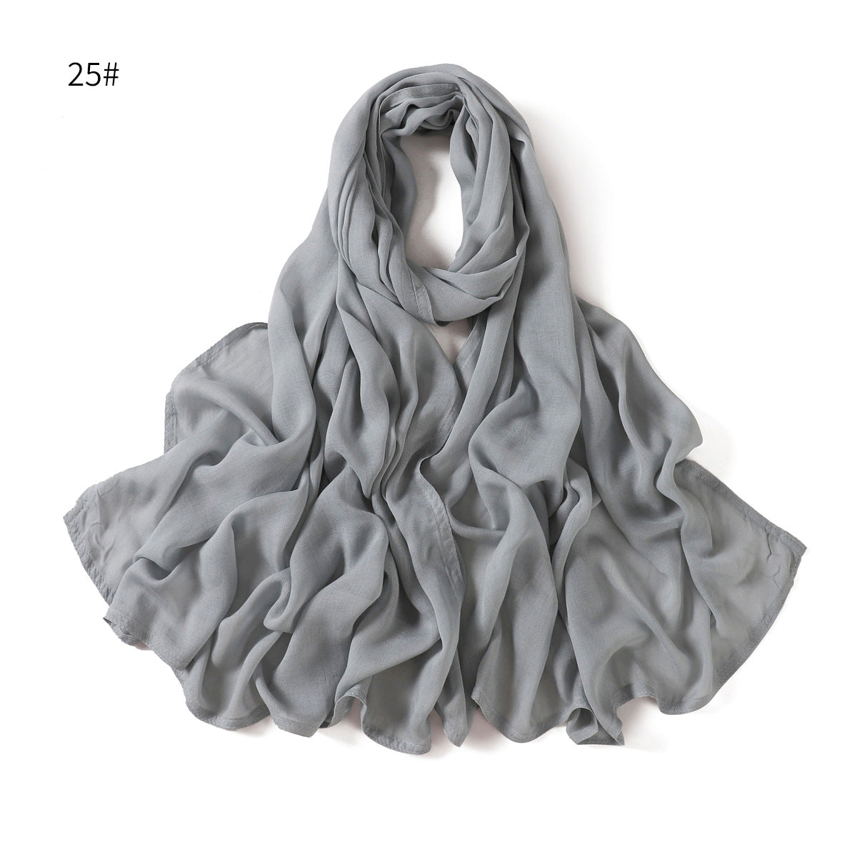 Wide Brim Thin Modal Monochrome Rayon Breathable Shawl Cotton Scarfs