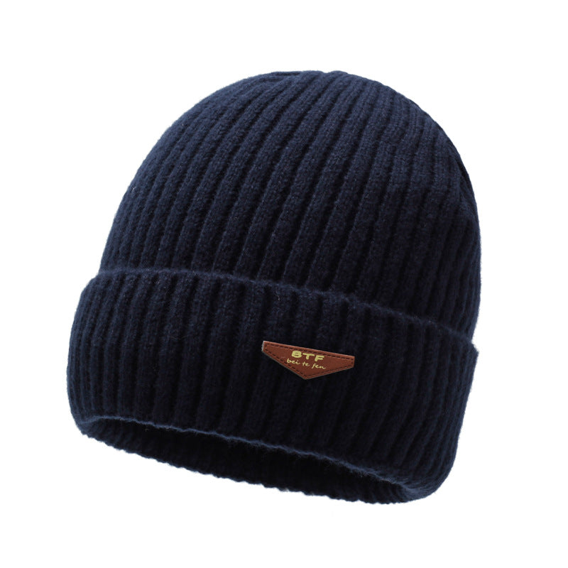 Men's Woolen Winter Mountaineering Fleece-lined Warm Pullover Hats & Caps