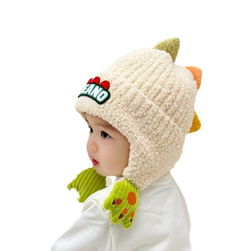 Children's Boys Ear Protection Fleece-lined Thickened Knitted Kids' Headwear