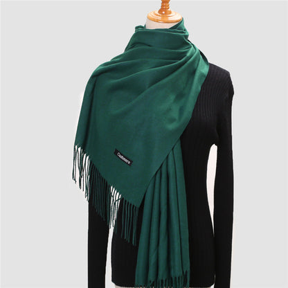 Women's Color Artificial Cashmere Monochrome Fashion Warm Scarfs