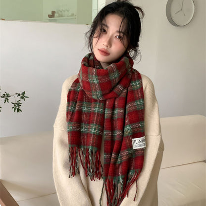 Women's Artificial Cashmere Retro Warm Long Shawl Scarfs