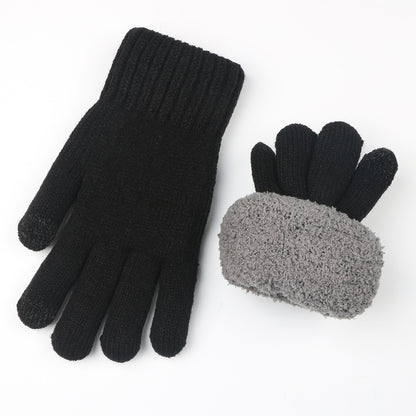 Lining Double Layer Fleece Lined Padded Gloves