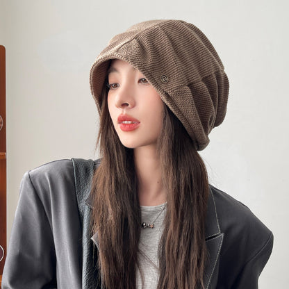 Women's Early Autumn Thin Type Face Slimming Beanie Korean Hats & Caps