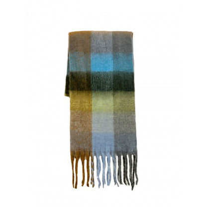 Warm Rainbow Plaid Long Soft Glutinous Scarfs