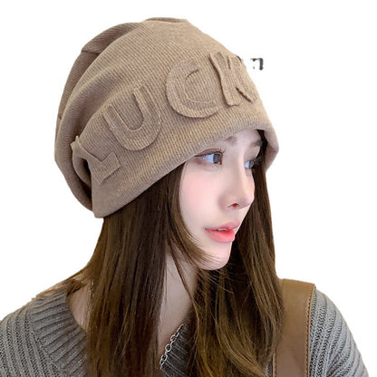 Women's Knitted Hat Thickened Keep Warm In Windproof Earflaps Korean Hats & Caps