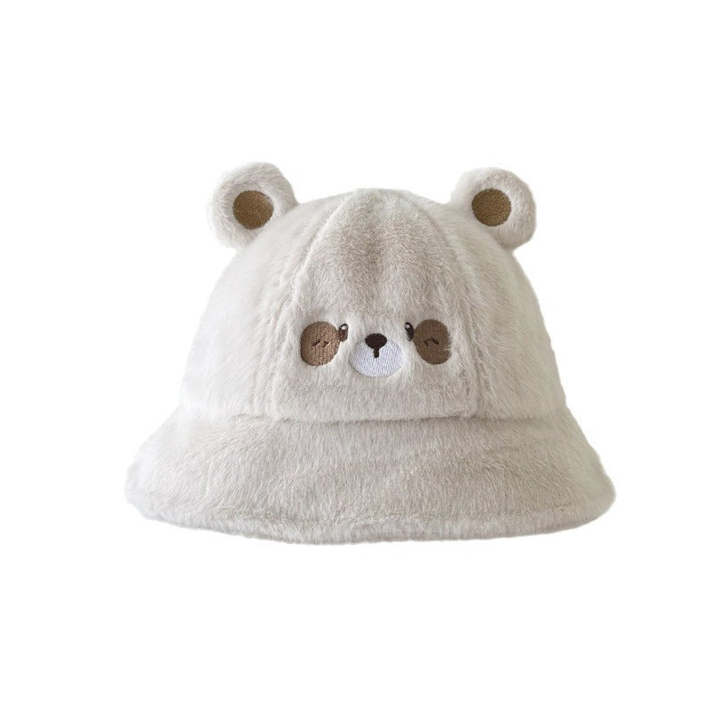 Children's Hat Cute Super Plush Warm Fisherman Kids' Headwear