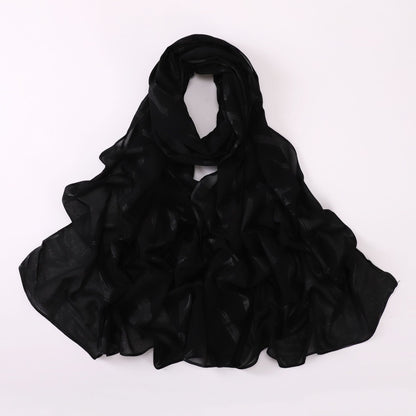 Chiffon Letter Embossed Hui North Africa Scarfs