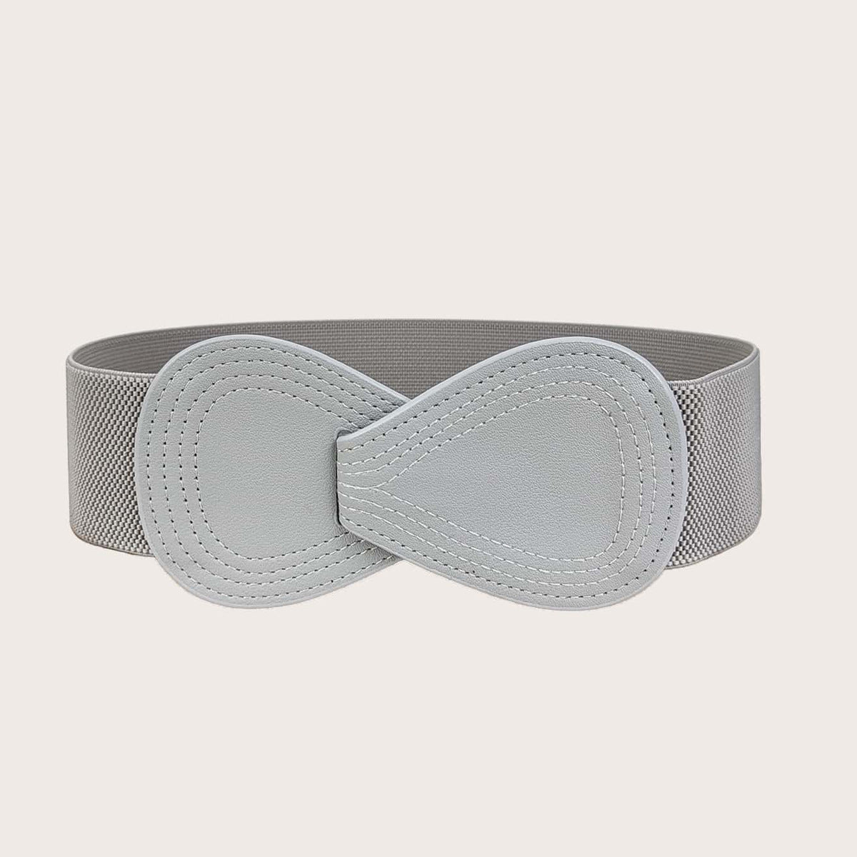 Women's Red Elastic Waist Seal Wide Bow Belts