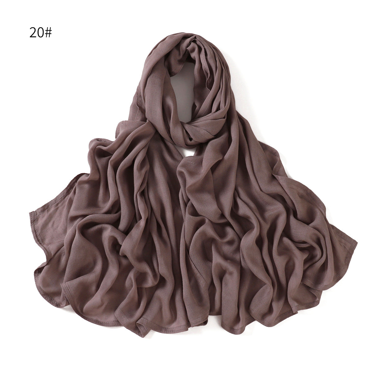 Wide Brim Thin Modal Monochrome Rayon Breathable Shawl Cotton Scarfs