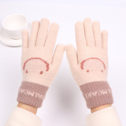 Fleece Lined Smiley Face Adult Road Gloves