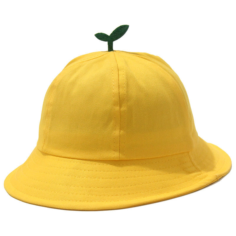 Children's Bucket Hat Yellow Printed Sun Cute Kindergarten Kids' Headwear