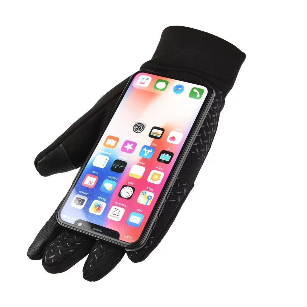 Men's Touch Screen Waterproof Veet Warm Outdoor Driving Riding Motorcycle Gloves