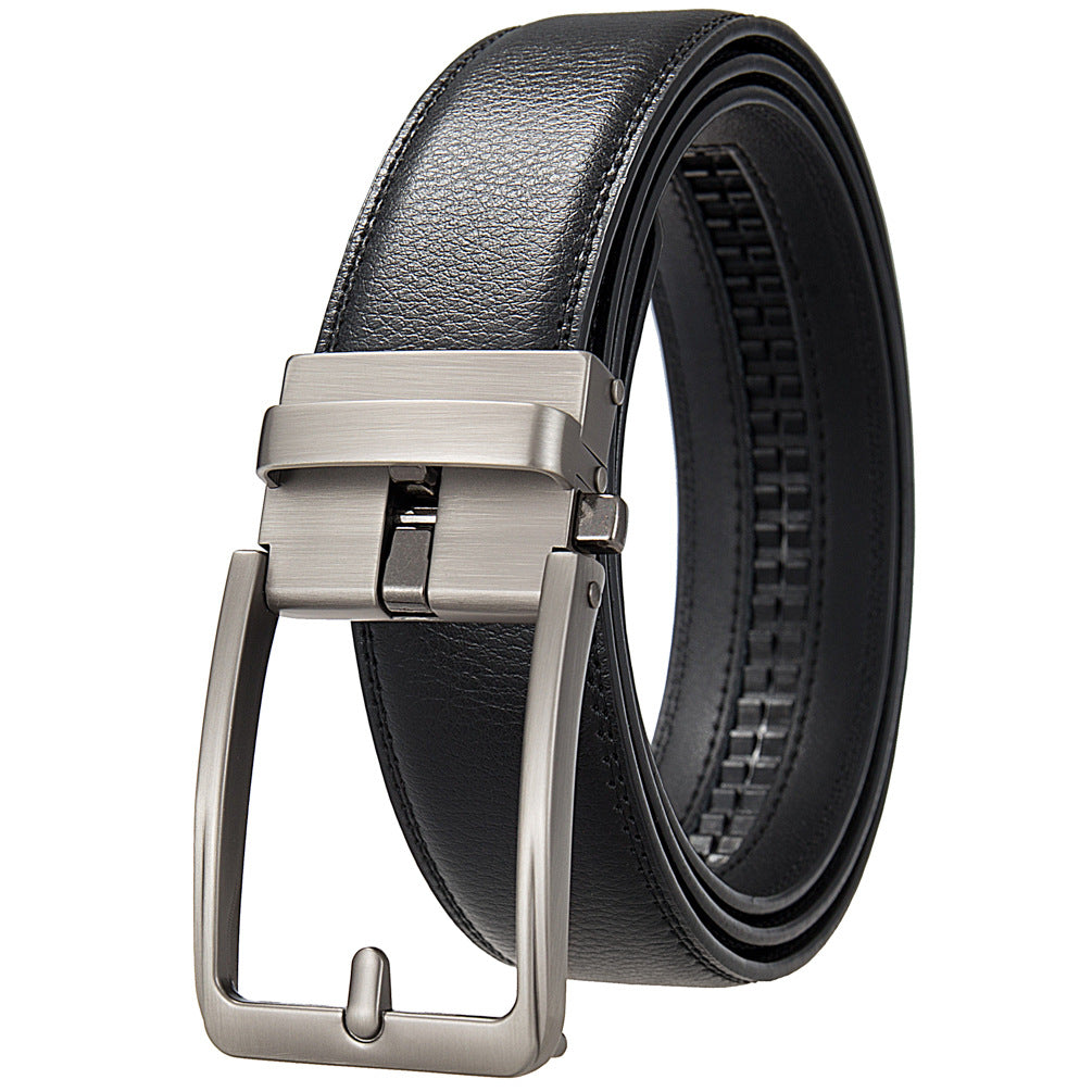 Men's Creative Automatic Buckle Split Leather Belts