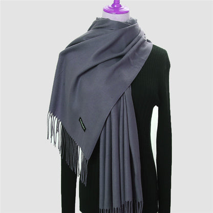 Women's Color Artificial Cashmere Monochrome Fashion Warm Scarfs