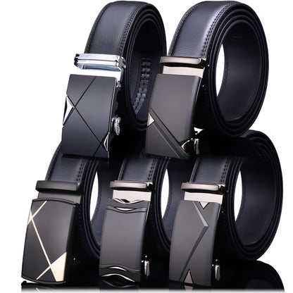 Men's Leather Buckle Pure Cowhide Business Boys Belts