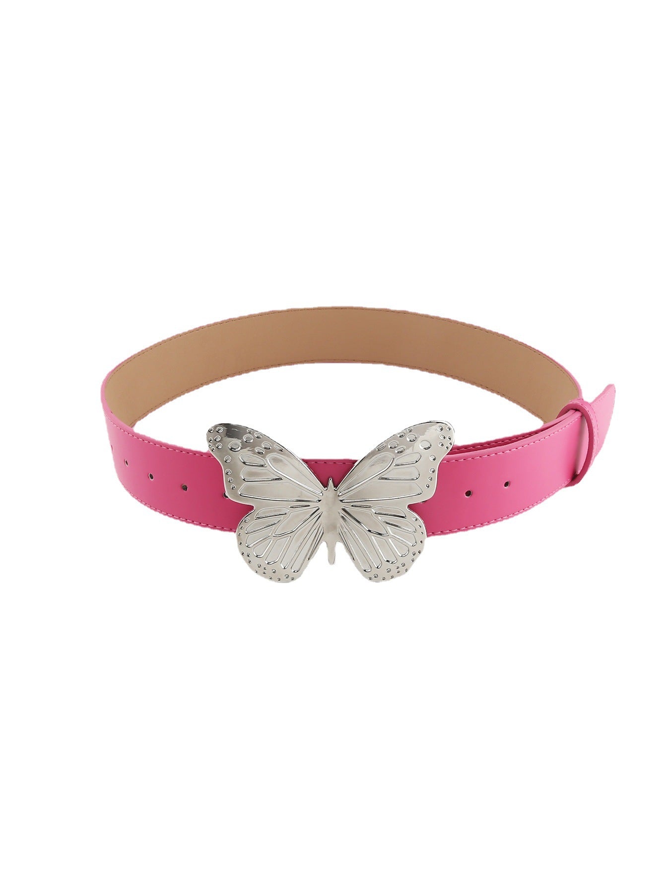 Women's Culture Metal Butterfly Retro Pink Pant Belts