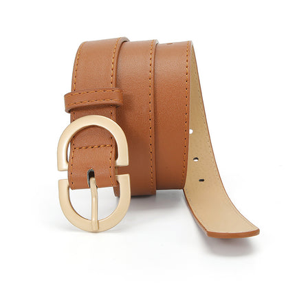 Women's Style Versatile Trendy Coat Simple Buckle Belts