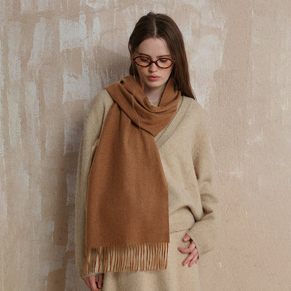 Classic High Sense Simple Warm Solid Scarfs