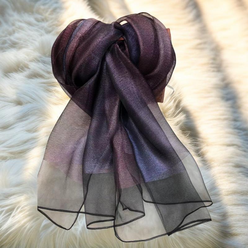 Women's Emulation Silk Fashion Mid-length Gradient Color Scarfs