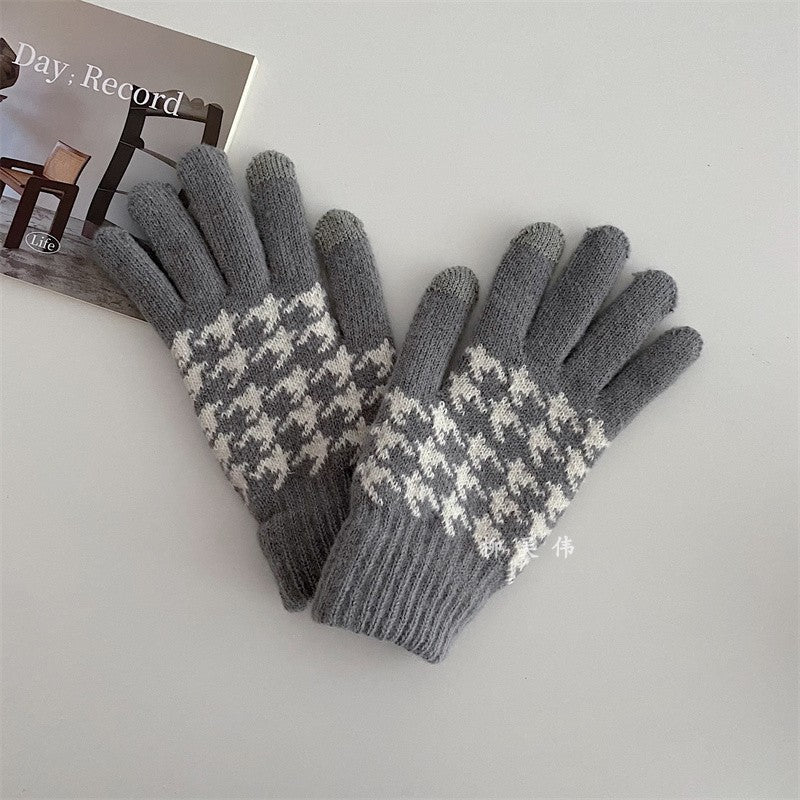 Women's Korean Minority Simple Solid Color Sweet Girly Gloves