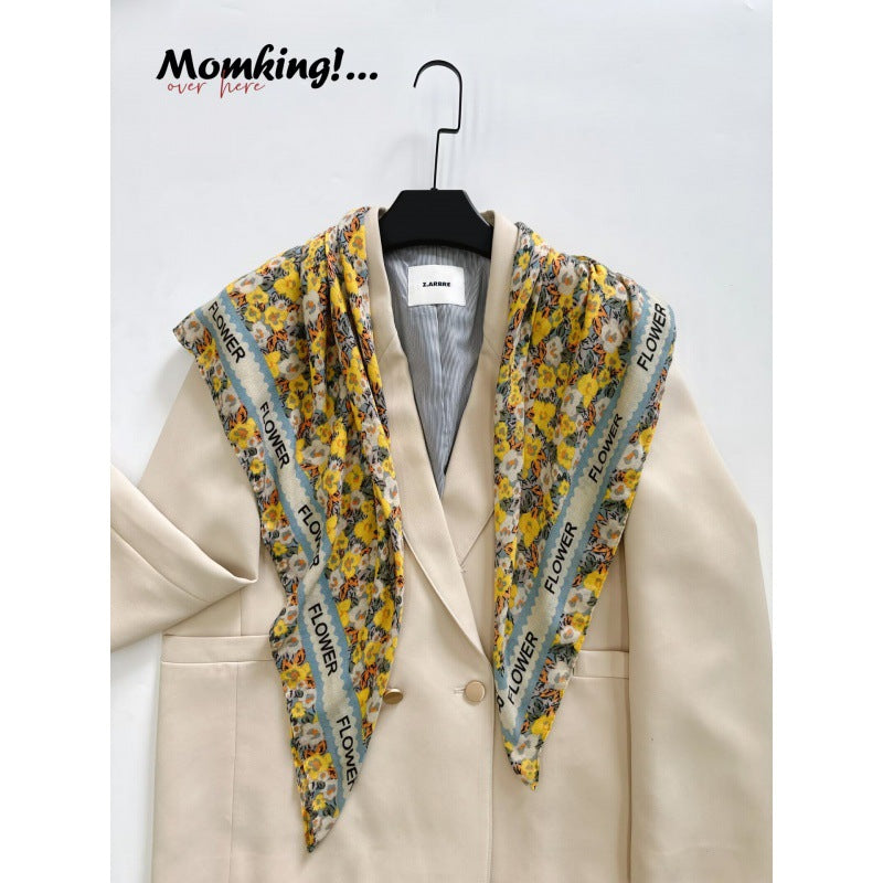 Korean Style Cotton Linen Thin Cape Scarfs