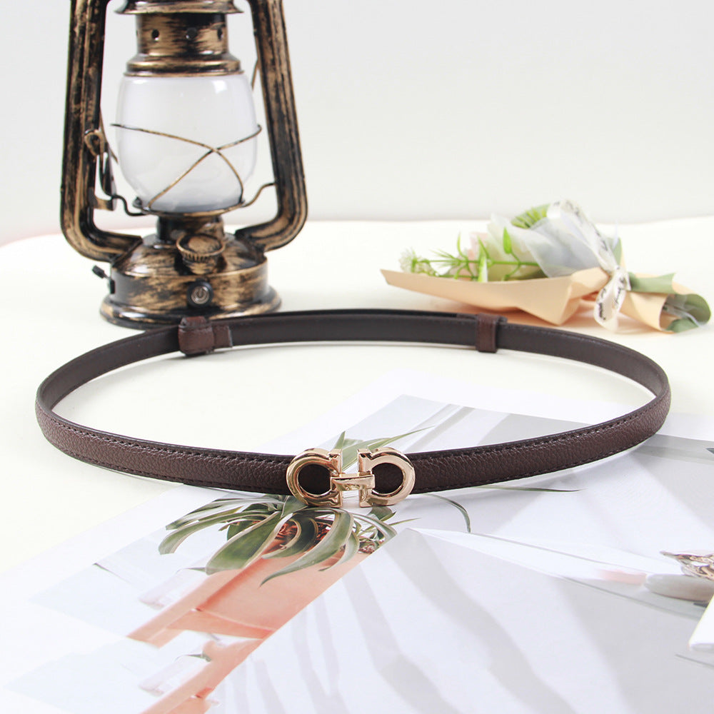 Women's Thin Fashion Korean Style Female Ornament Belts