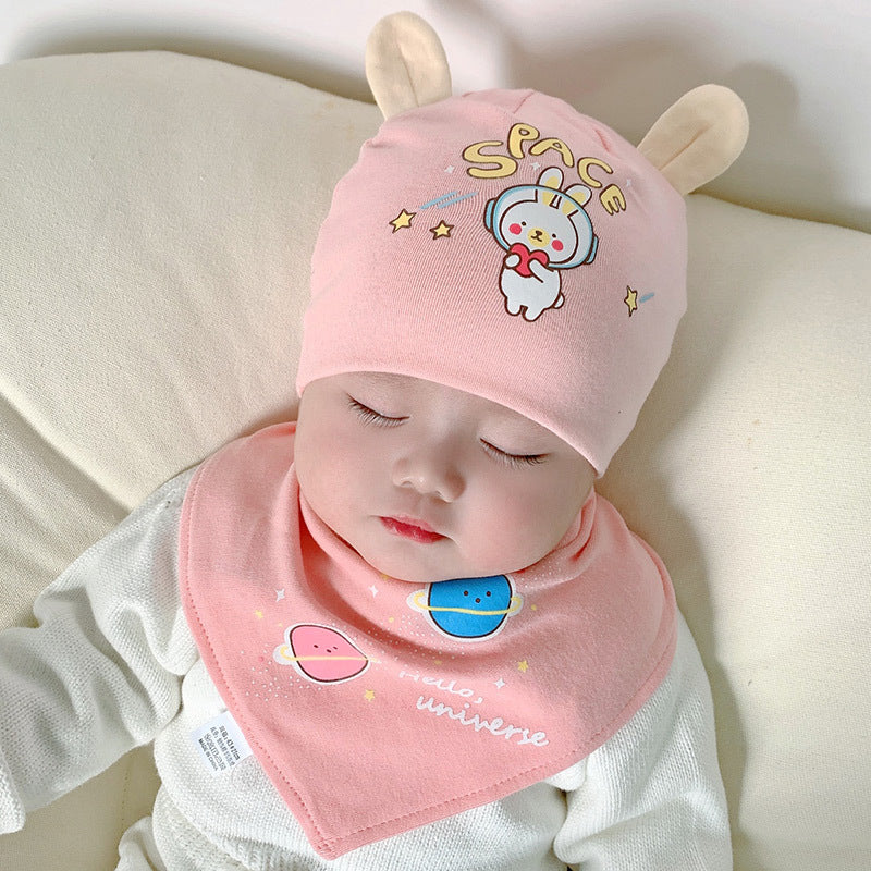 Cotton Beanie Hat Cartoon Sleeve Sleep Triangular Kids' Headwear