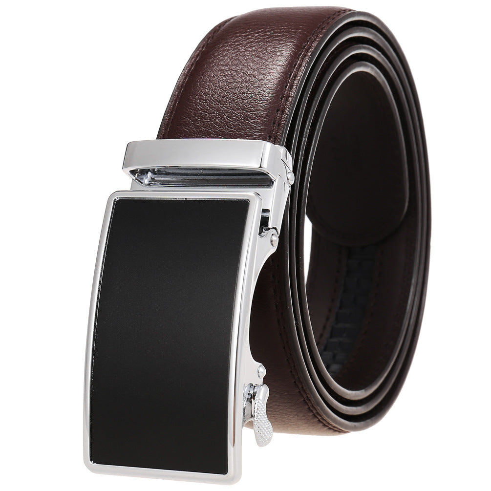 Men's Durable Versatile Automatic Buckle Cowhide Belts