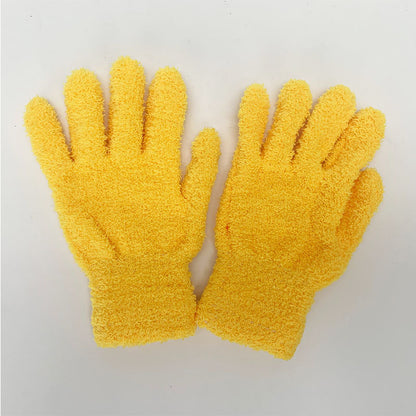 Women's & Men's Winter Towel Material Thickened Warm Full Finger Gloves