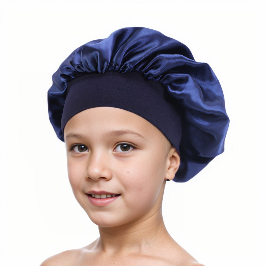 Children's Nightcap Elastic Artificial Silk Small Round Kids' Headwear