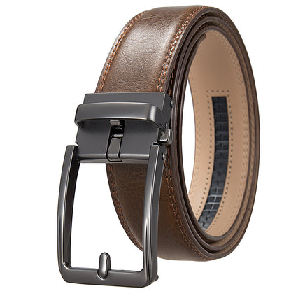 Men's Creative Automatic Buckle Split Leather Belts