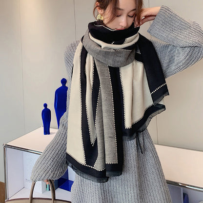 Women's Live Broadcast Artificial Cashmere Warm Mid-length Scarfs