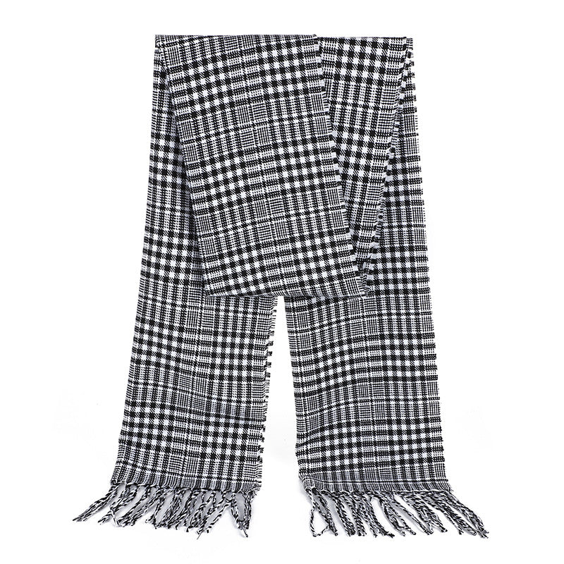 Men's Thin Gift Cashmere Jacquard Thick Scarfs