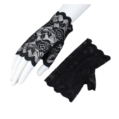 Finger Lace Sun Protection Summer Open Driving Gloves