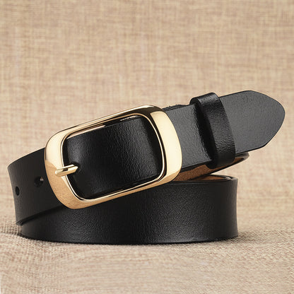 Women's Leather Pure Cowhide Pin Buckle Belts