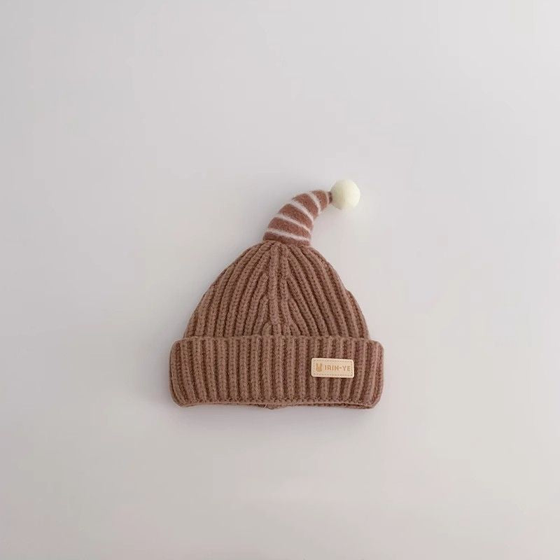 Warm Earflaps Woolen Hat Cute Boys Knitted Thickened Kids' Headwear