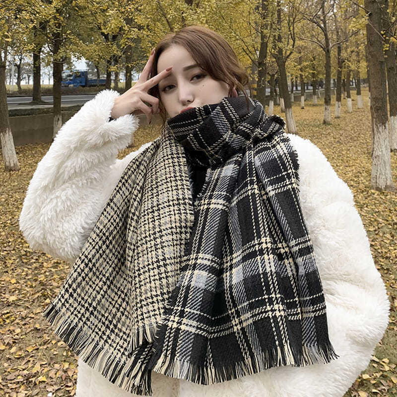 Women's & Men's For Winter High-grade Korean Style Shawl Thickened Scarfs