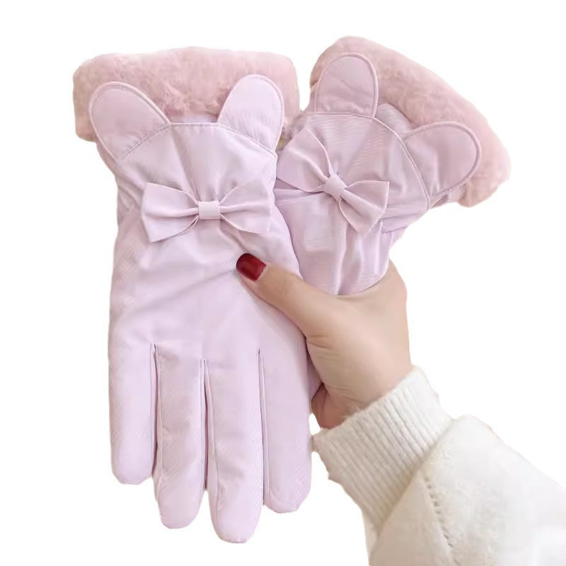 Women's For Winter Cycling Cute Warm Riding Gloves