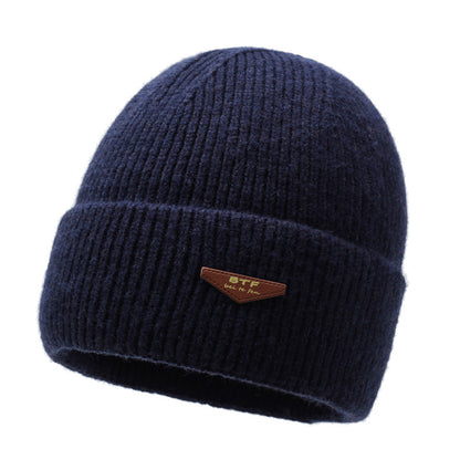 Men's Woolen Winter Mountaineering Fleece-lined Warm Pullover Hats & Caps