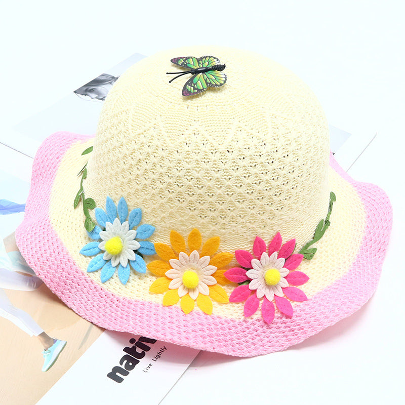 Children's Straw Summer Fisherman Boy Sun Protection The Kids' Headwear