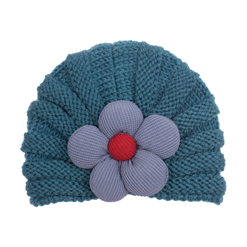 Children's Winter Warm Flower Knitted Hat Multicolor Kids' Headwear