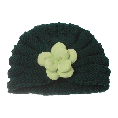 Children's Beanie Cute Three-dimensional Flower Knitted Hat Kids' Headwear