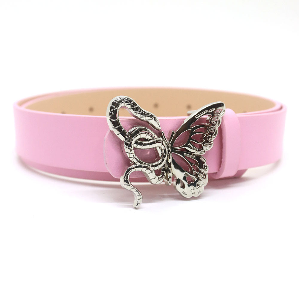 Snake Butterfly Buckle Jeans Skirt Shaped Accessory Belts