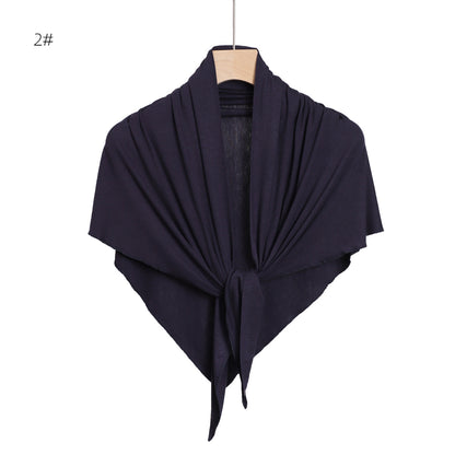 Women's Triangular Binder Elastic Mercerized Cotton Hair Scarfs