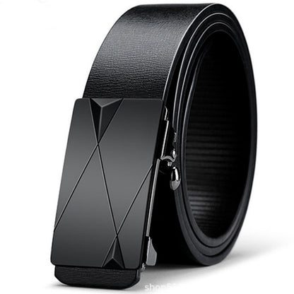 Men's Leather Toothless Automatic Buckle Decoration Trendy Fashion Belts