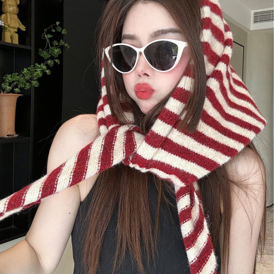 Glutinous Wool Triangle Shawl Closed Toe Apron Balaclava Korean Scarfs