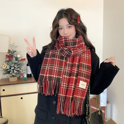 Women's Korean Double-sided Two-color Artificial Cashmere High-grade Scarfs