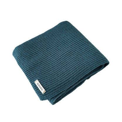 Solid Color Knitted Wool Warm Live Scarfs