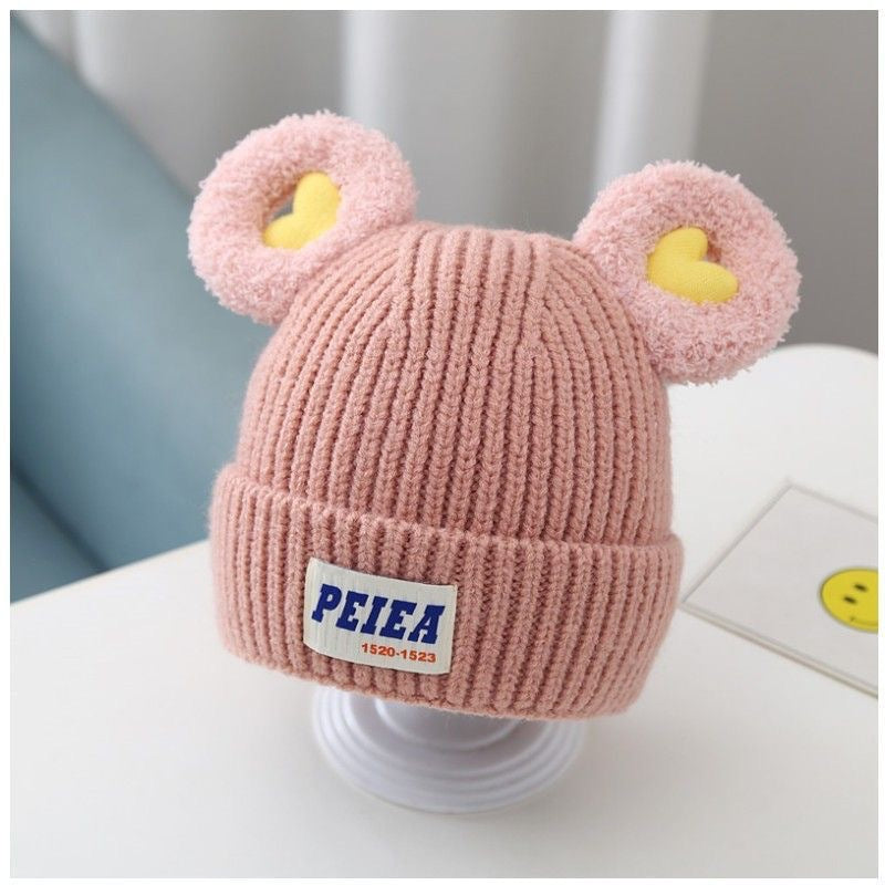 Love Knitted Hat Boy Cartoon Warm Kids' Headwear